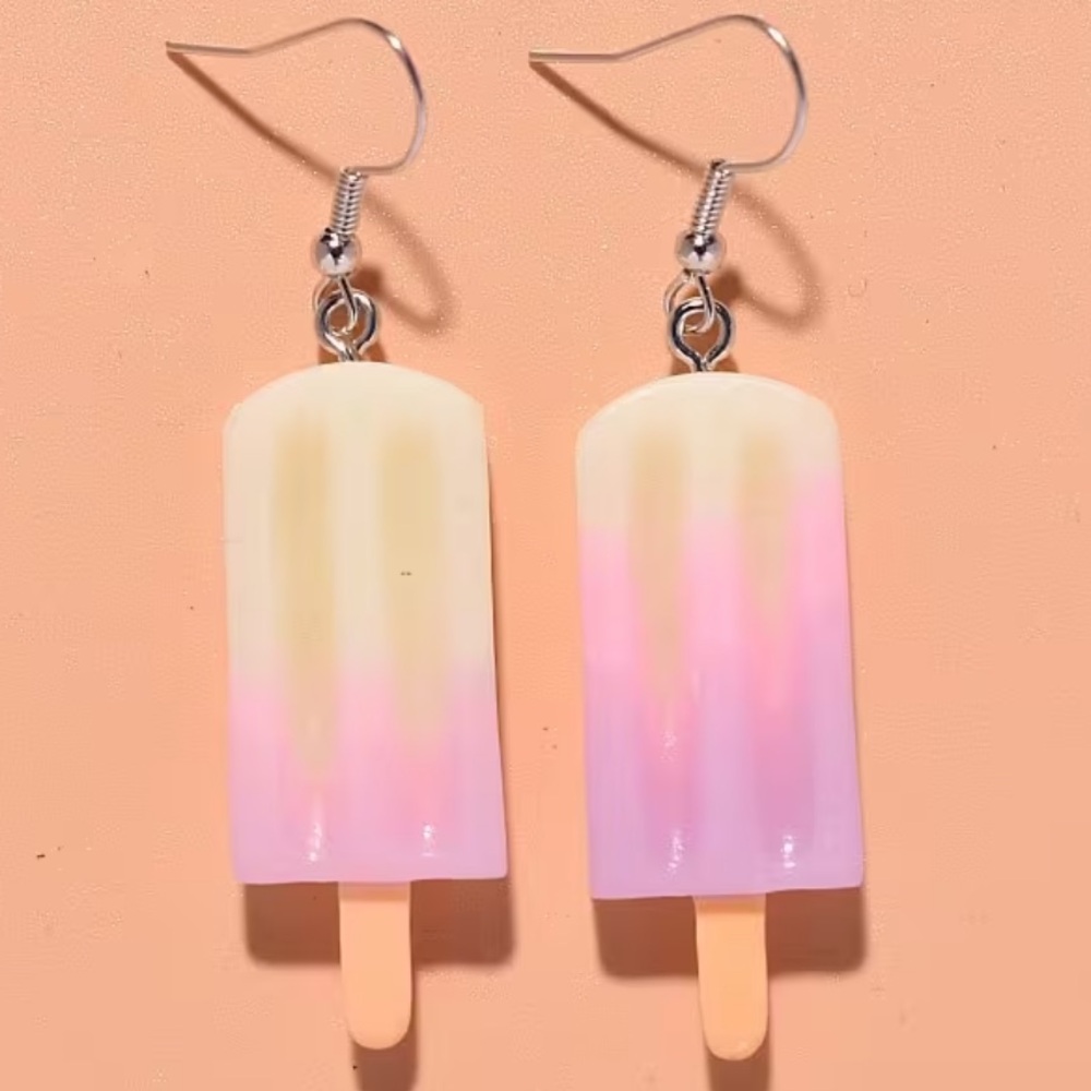 🎁Popsicle Dangle Earrings in Pink and Cream
